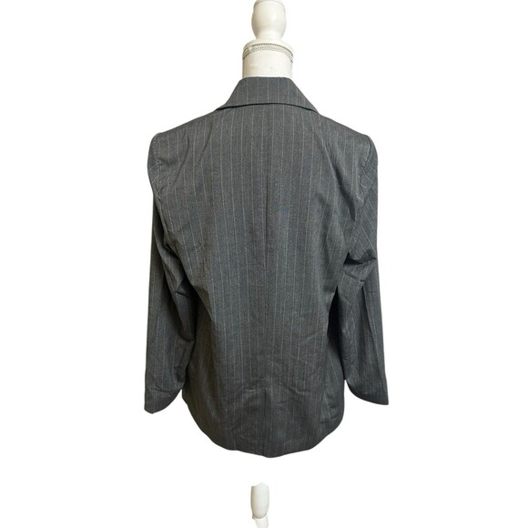 NWT A New Day Women's M Double Breasted Blazer Grey Stripe NEW $40 - Picture 8 of 10